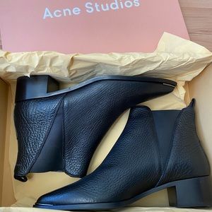 •Brand New• ACNE • Jensen Black Leather Grain Boots